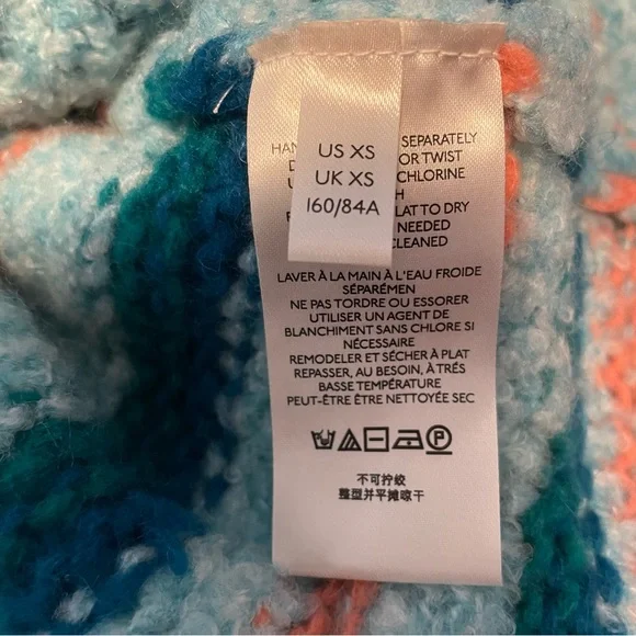 Free People Lily Pullover Sweater in Mosaic Sky Combo Extra Small - Picture 10 of 11